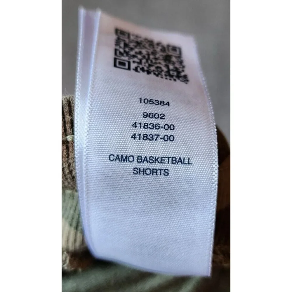 True Religion Camo Spellout Drawstring Basketball Knit Shorts‎ Size XL 36 Waist